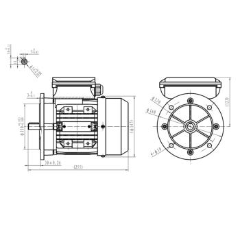 Silnik elektryczny jednofazowy 0,37kW 2800 obr/min. 71B5